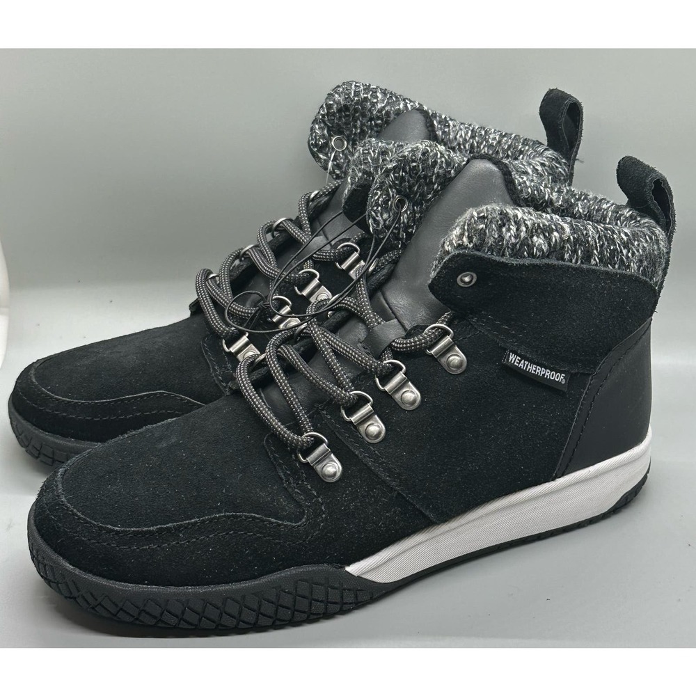 Weatherproof Women's Ruby Winter Boots Size 8 Black Memory Foam Leather Upper